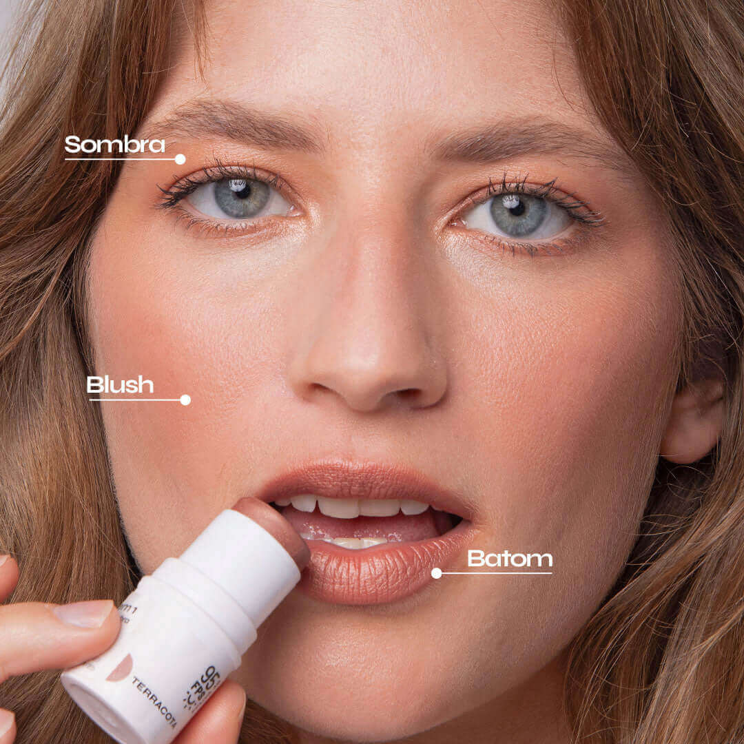 Bastão 3 em 1 - Blush, Batom e Sombra FPS 95