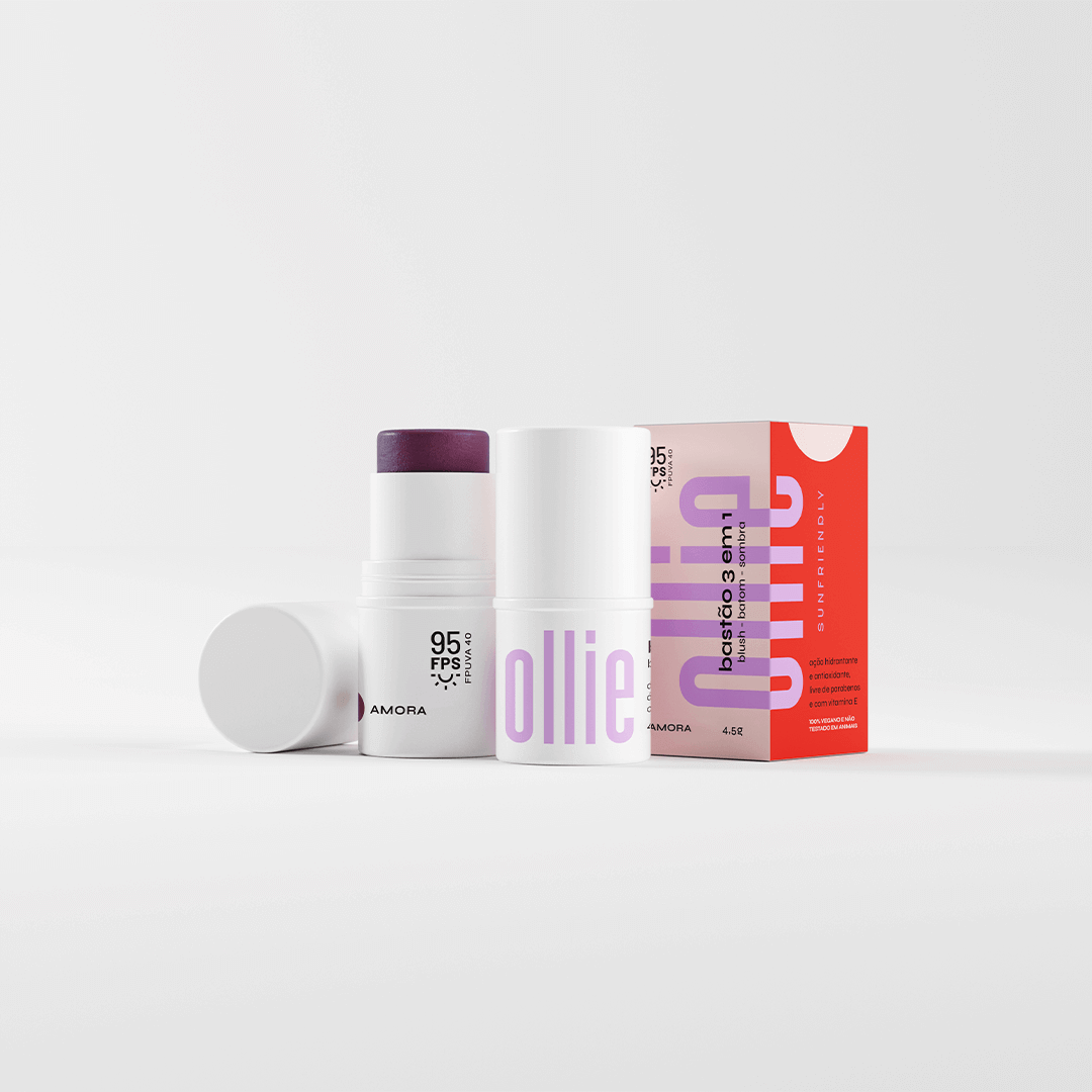 Bastão 3 em 1 - Blush, Batom e Sombra FPS 95