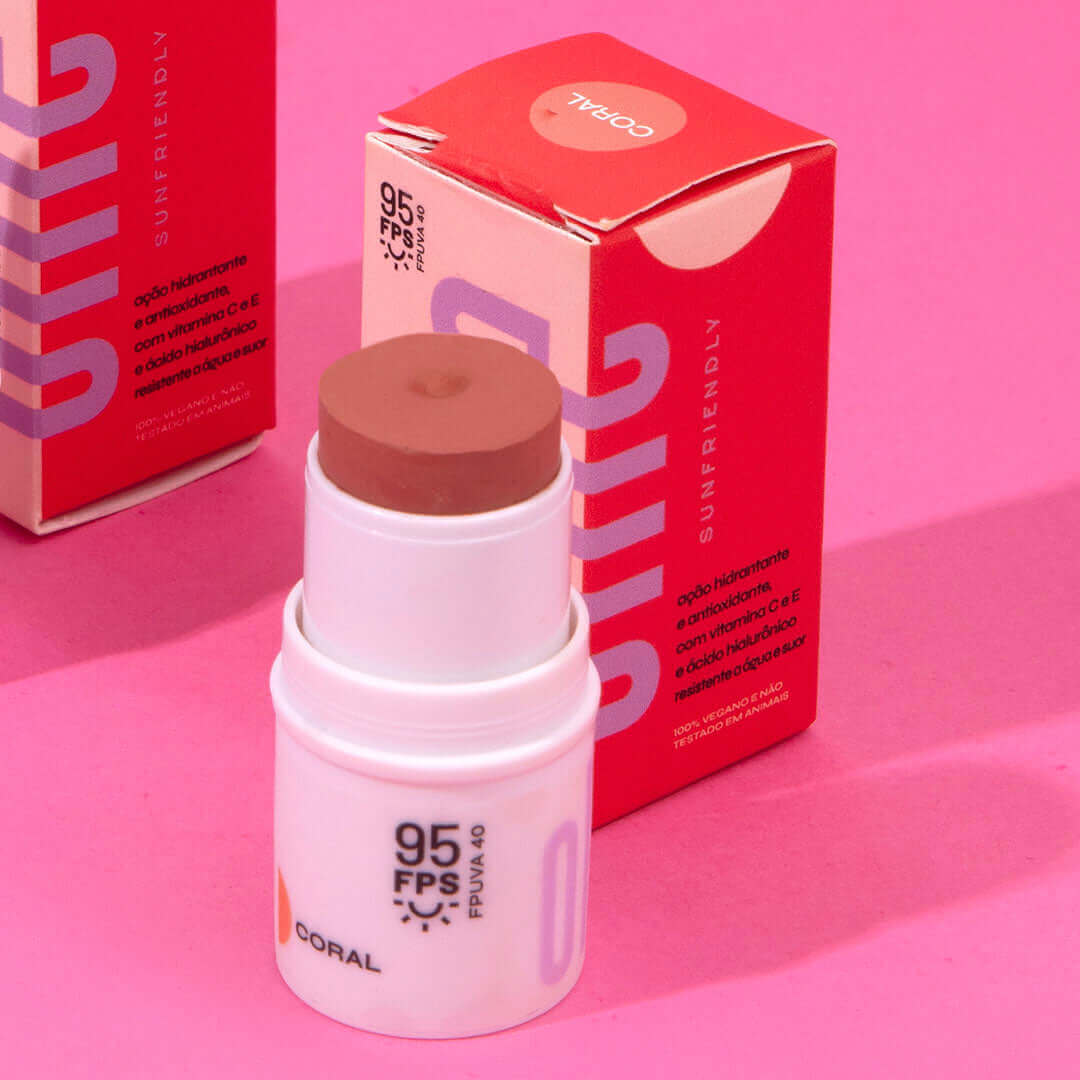 Bastão 3 em 1 - Blush, Batom e Sombra FPS 95